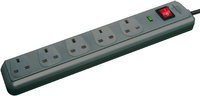 1156753 ECO-LINE 13.500 A EXT SOCKET WITH SURGE PROTECTION 2M GREY 5-GANG