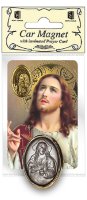 Car Plaque/Prayer Leaflet/Sacred Heart   (72428)