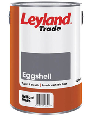 Leyland Brilliant White Eggshell Paint 5L 264576