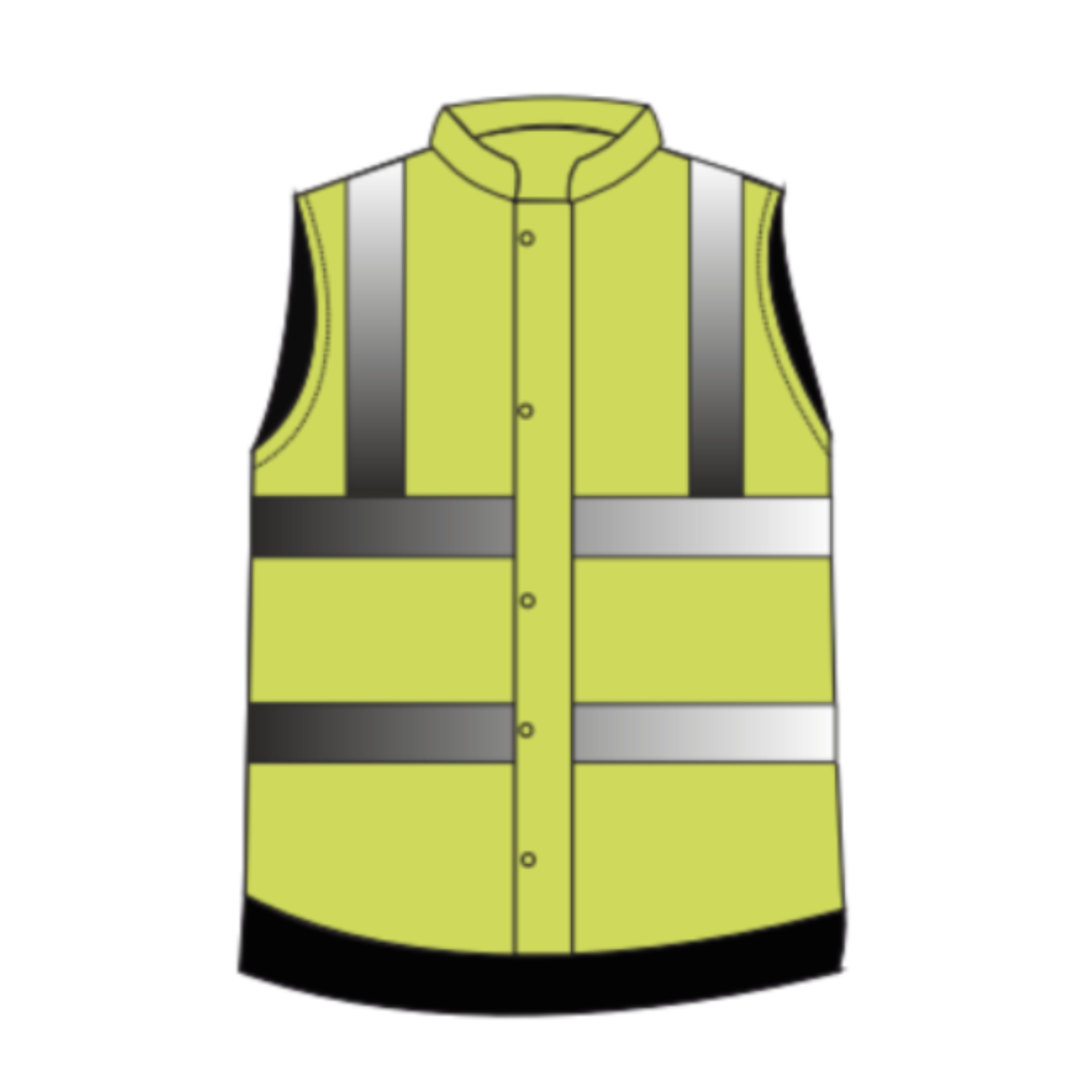 Yellow Hi-Vis Bodywarmer, No Pockets