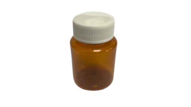 35ml PET AMBER TABLET VIAL SCREW CAP BOXED (200)