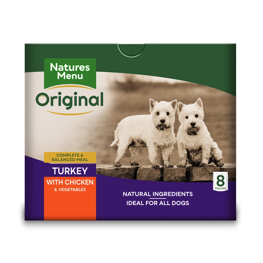 Natures Menu Dog Adult Pouch Turkey & Chicken 8x300g