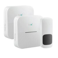 LEXI WIRELESS MAINS DOORBELL  1 TRANSMITTER + 2 RECEIVER (1PORTABLE + 1 PLUG-IN) UP TO 300M RANGE