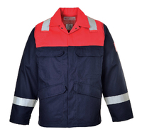 FR55 Bizflame FR AST Jacket Navy/Red c/w Reflective Strips