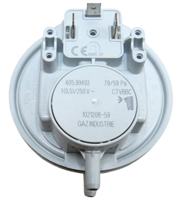 Pressiostaat type 605 afgesteld 59 PA