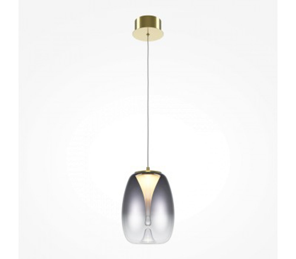 PENDANT LAMP SPLASH GOLD SMOKED GLASS