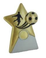 10cm Soccer Star Plaque with 25mm Recess | TC