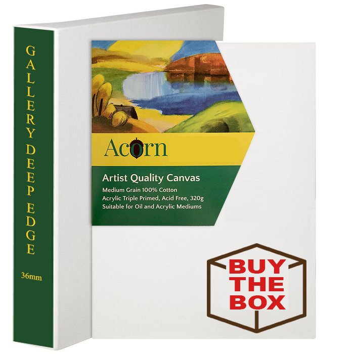 36mm Gallery Deep Edge Canvas Rectangle Sizes Box