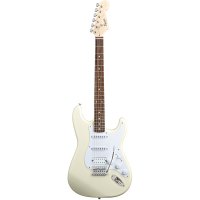 Fender Squier Bullet Stratocaster HSS - Arctic White with White Pickguard and Laurel Fingerboard