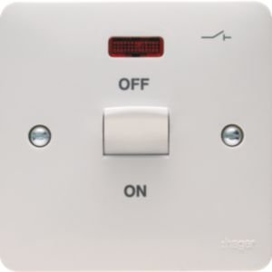 Hager Sollysta 1G 50A DP Switch White WMDP50N