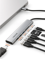 Cabletime Slim Aluminum Multiport 7 IN 1 USB-C Hub