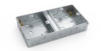 25mm 2 Gang Split Metal Box