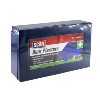 Scan Assorted Hypoallergenic Blue Plasters 120 Pieces