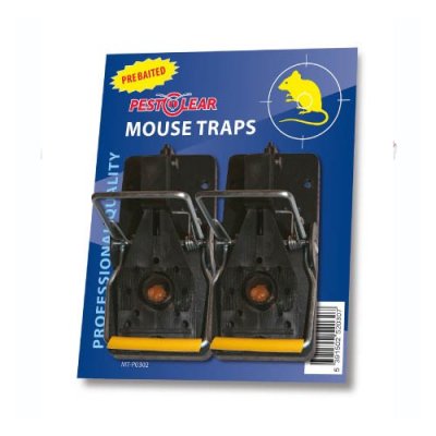 PestClear Pre-Baited Mouse Traps 2 Pack