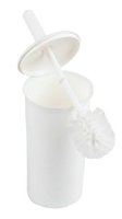 Domed Toilet Brush with Encl Holder - White One size
