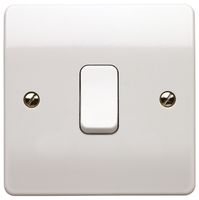MK LOGIC PLUS  10 AMP 1 GANG 1W PLATE SWITCH