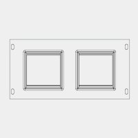 4 Compartment Twin Euromod 50mm x 50mm White