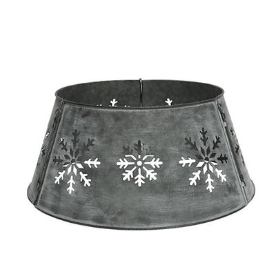 Antique Silver Metal Tree Skirt - 70cm x 28cm