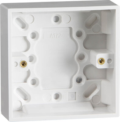 Single Pattress Box 25mm White