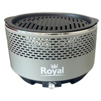 Royal Leisure Charcoal Smokeless Portable BBQ (Grey) 