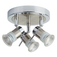 ARIES 3 LIGHT SPOT, POLISHED CHROME AND SATIN SILVER