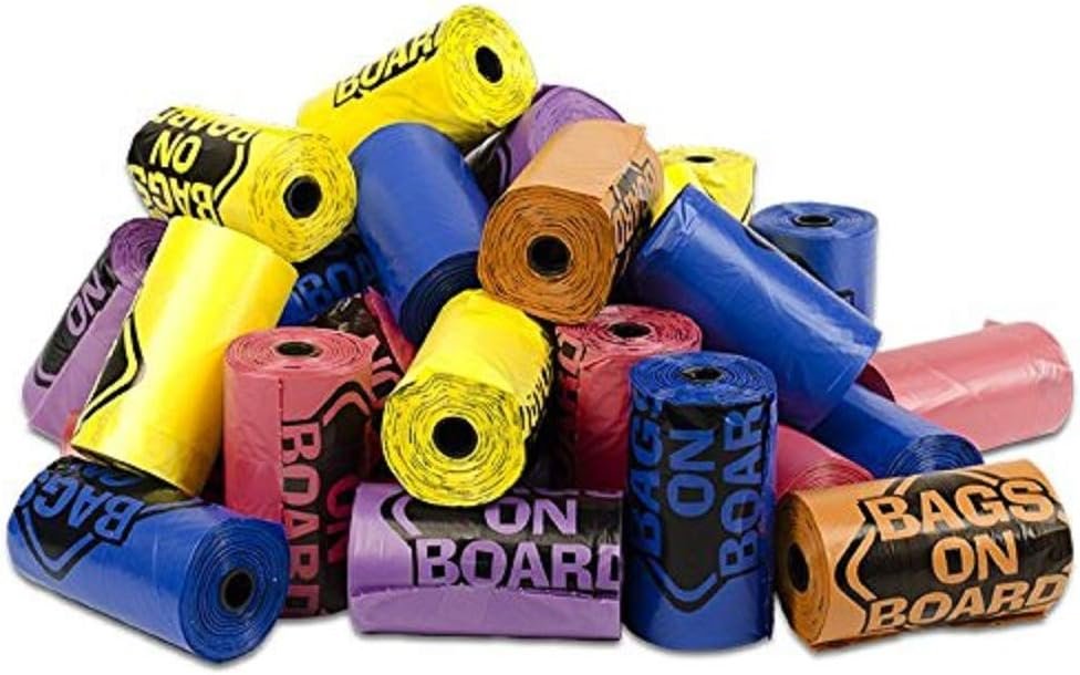 Bags on Board Rainbow Refill Bag Rolls 60 Rolls of 15 bags (900 bags)