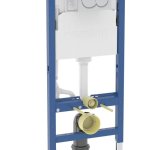 Geberit Duofix element for wall-hung WC, 112 cm, with Alpha concealed cistern 12 cm, 6/3 litres, Alpha01 actuator plate 458.412.21.2