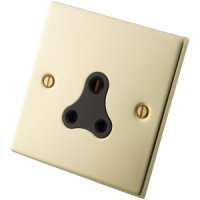 Polished Brass 5A Unswitched Socket 6052-109