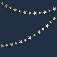 Gold Star Card Garland 4m