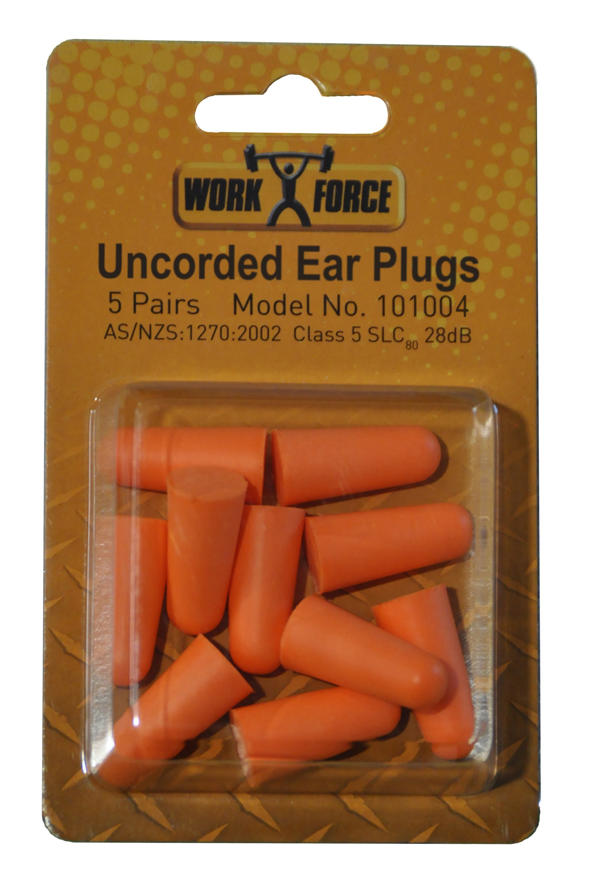 Earplugs, Uncorded, Hangsell 5pr Blister Pack