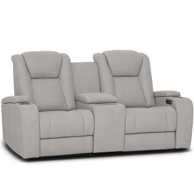 James Electric 2 Seater with Console Storage - Pearl