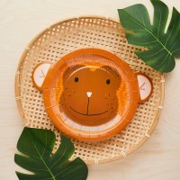 Monkey Party Plates - Pack of 8