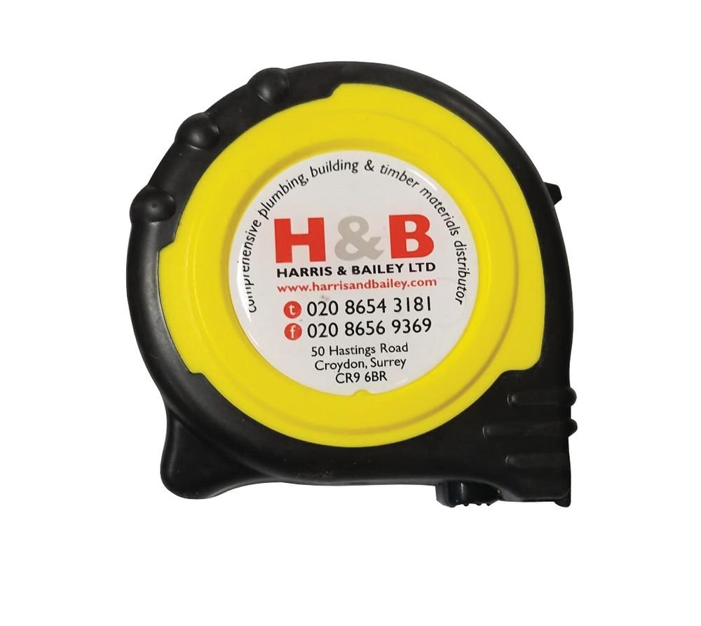 H&B Heavy Duty 8m x 26ft Tape Measure Reducer & White