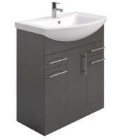 BELMONT GLOSS GREY 75CM VANITY UNIT