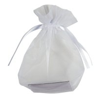 Medium Organza Pouch White - 150 x 110mm