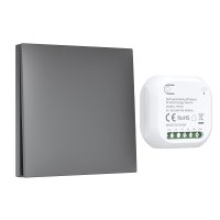 GREY 1G IP44 WIRELESS KINETIC SWITCH
