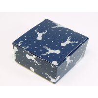 Navy with silver stag design 4 choc box  - 25pcs