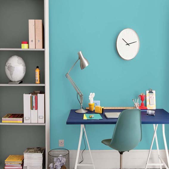 Room painted in Dulux Easycare Hepburn Blue