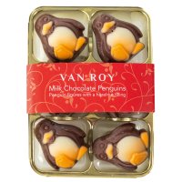 Milk chocolate penguin with hazelnut filling in clear gift 6 pack  6x75g