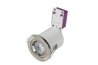 STARLING 50W mains voltage steel fire rated downlight, IP20, 85mm, Br.Chrome