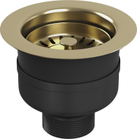 Top Fix Kitchen Strainer Waste 90mm G1 1/2" Brushed Brass