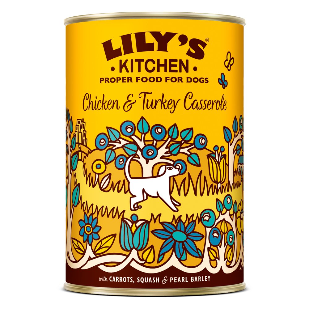 Lilys Kitchen Dog Tin Chicken and Turkey Casserole 6x400g