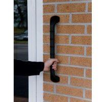 Prima Outdoor Grab Bar is black with rubber strips. 
