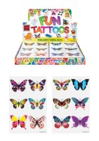 Tattoos CDU of 96 Butterfly Mini 4cm