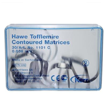 Kerr Tofflemire Contoured Bands - 30pk 0.05mm - DMI Dental Consumables Ireland - Next Day Delivery