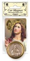 Car Plaque/Prayer Leaflet/Sacred Heart   (72419)