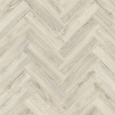 Elka Rigid Vinyl Herringbone Flooring - Kentucky Oak Beige 0.794m2