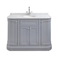Merrion 1200mm Vanity Unit Slate Grey with Marble Worktop & Under-counter Basin