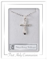 Communion Sterling Silver Cross Necklet   (C69189)