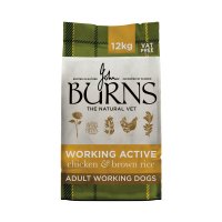 Burns 0003 Adult Dog Active Working Dog Chicken and Rice Dry Food 12kg